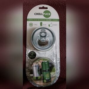 Chill Puck Can Cooler 2 Pack For Soda Beer New In Original Package